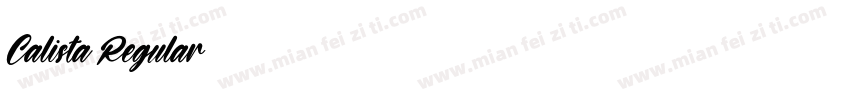 Calista Regular字体转换